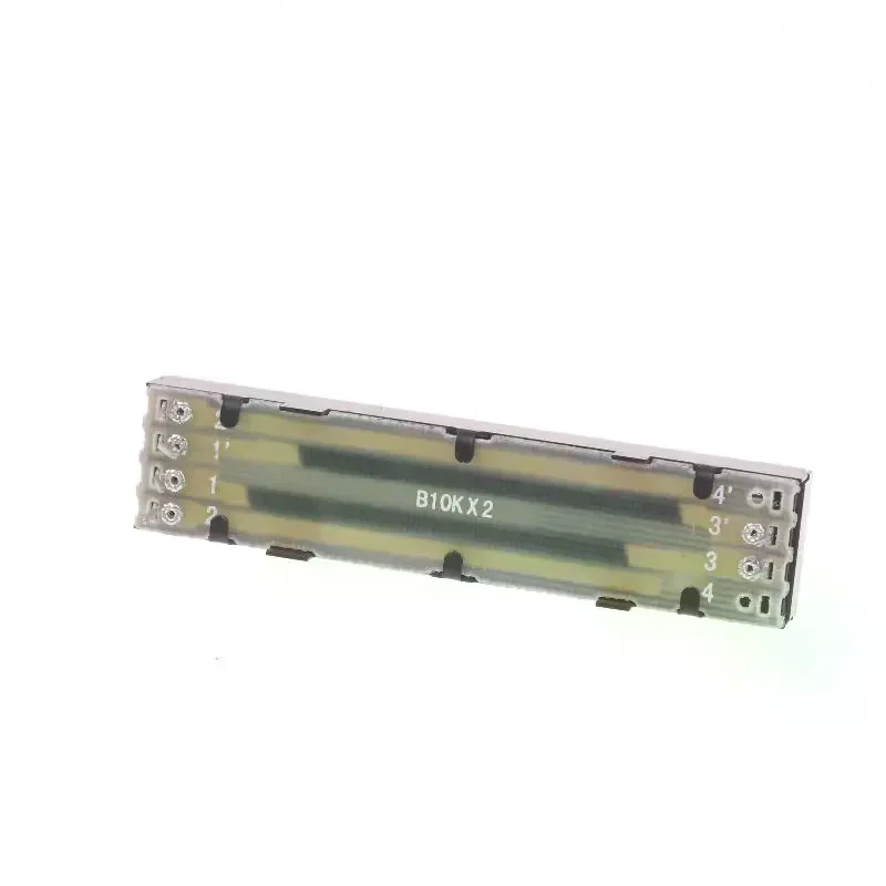 73mm 스트레이트 슬라이드 전위차계 B10KX2 15mm 샤프트 듀얼 채널 오디오 믹서 앰프 DIY 오디오 장비용 고정밀