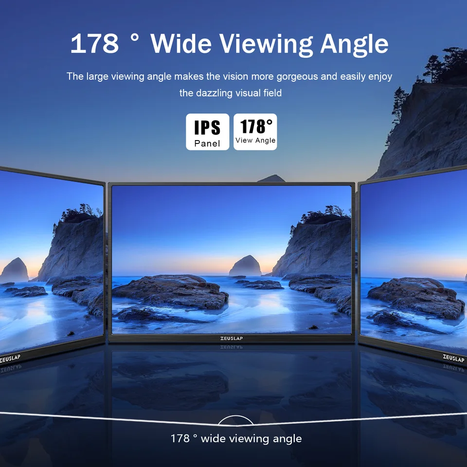 ZEUSLAP-Monitor de Computador Portátil para Jogos, 16 