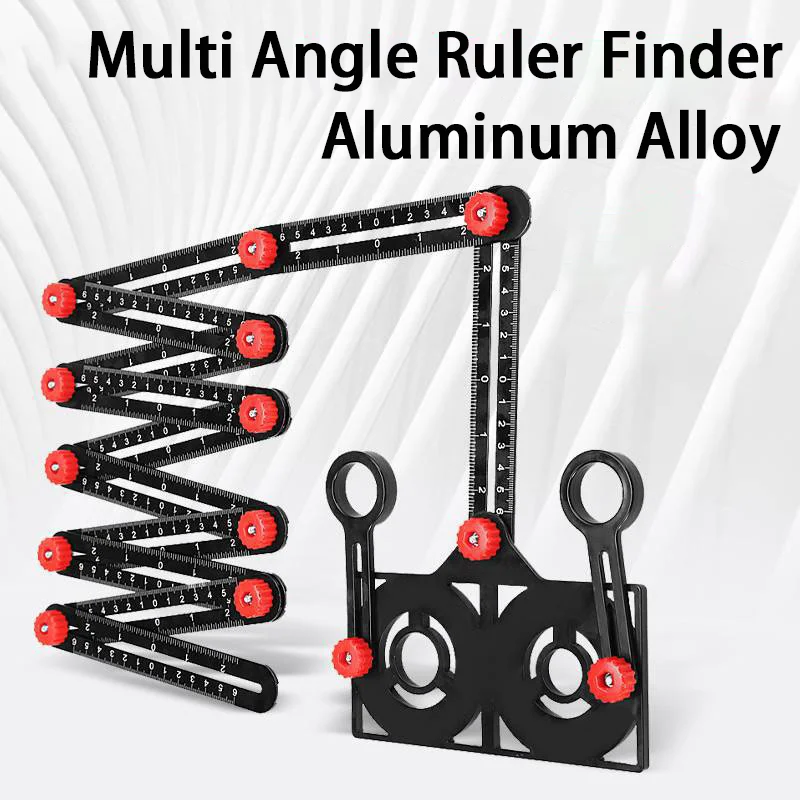 

12 Fold Aluminium Alloy Angle Ruler Finder Ruler Perforated Mold Template Hole positioning Locator Drill Guide Tile Hole
