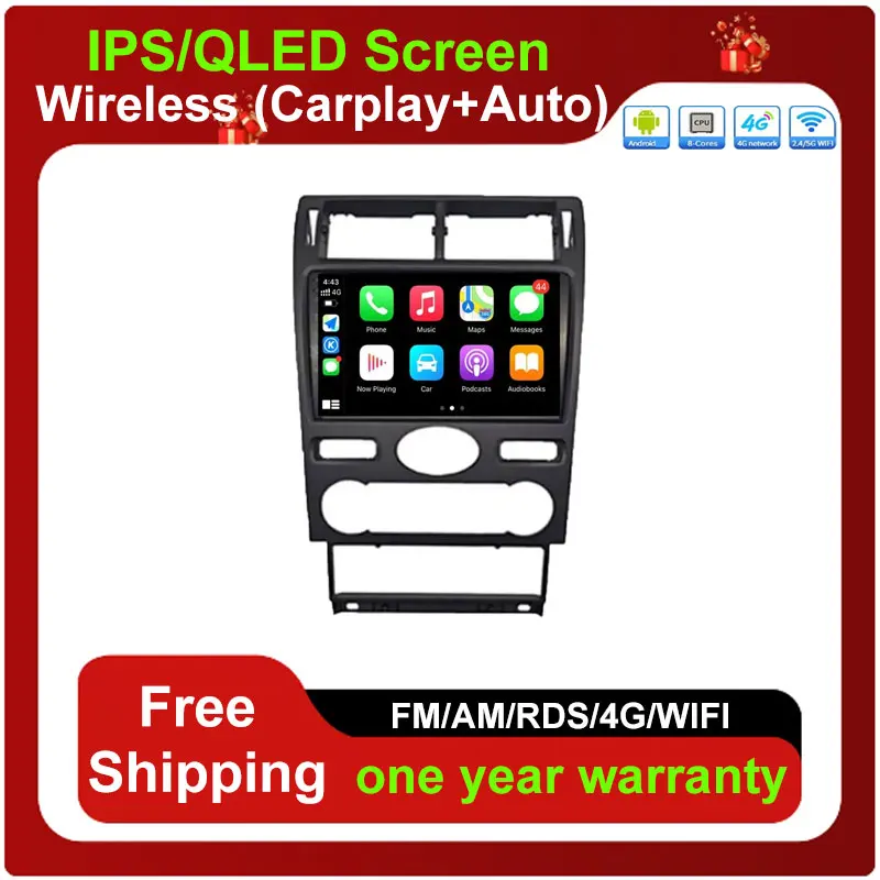 

For Ford Mondeo 2000 -2007 Android 13 Auto Radio Stereo Player Multimedia GPS Navigation Blutooth Wireless Carplay 360 Camera