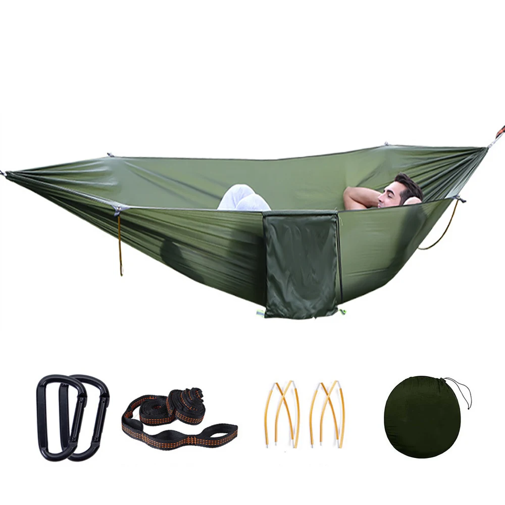 

Portable Tourist Anti-Rollover Leisure Double Camping Hammocks Travel Outdoor Garden Sleeping Hanging Hammock Swing Nature Hike