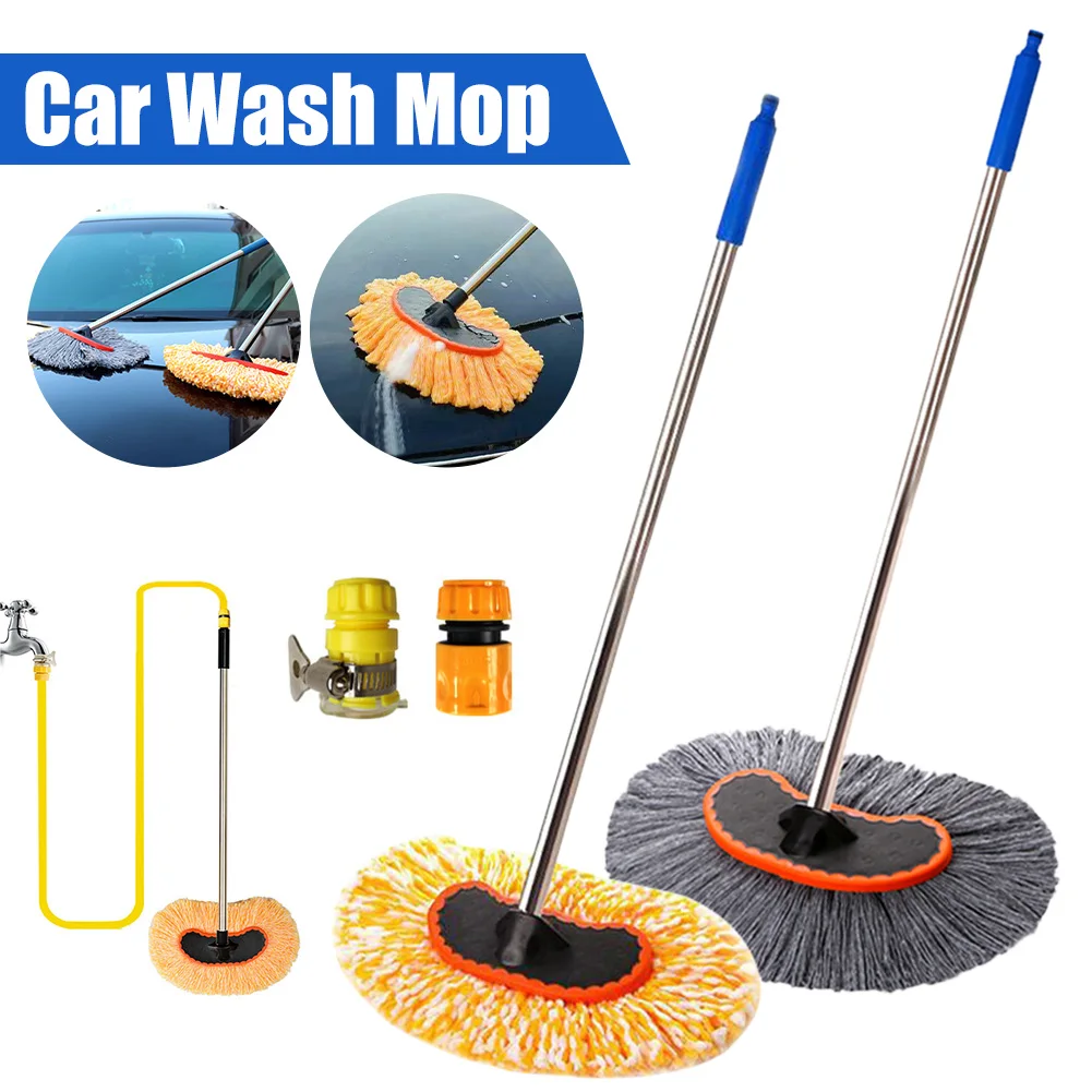 

2023 Car Wash Brush Car Cleaning Mop Mop for Washing Cars 90cm Long Handle Car Cleaning Kit with Water Dispenser Non-Scratch