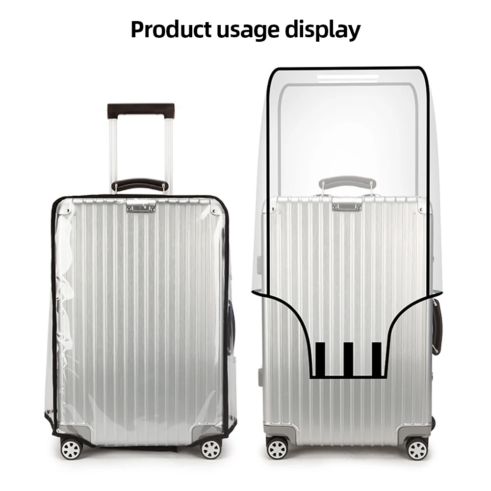 20-30inch Clear Suitcase Cover Protector Transparent Travel Luggage Protector PVC Suitcase Cover Protectors for Wheeled