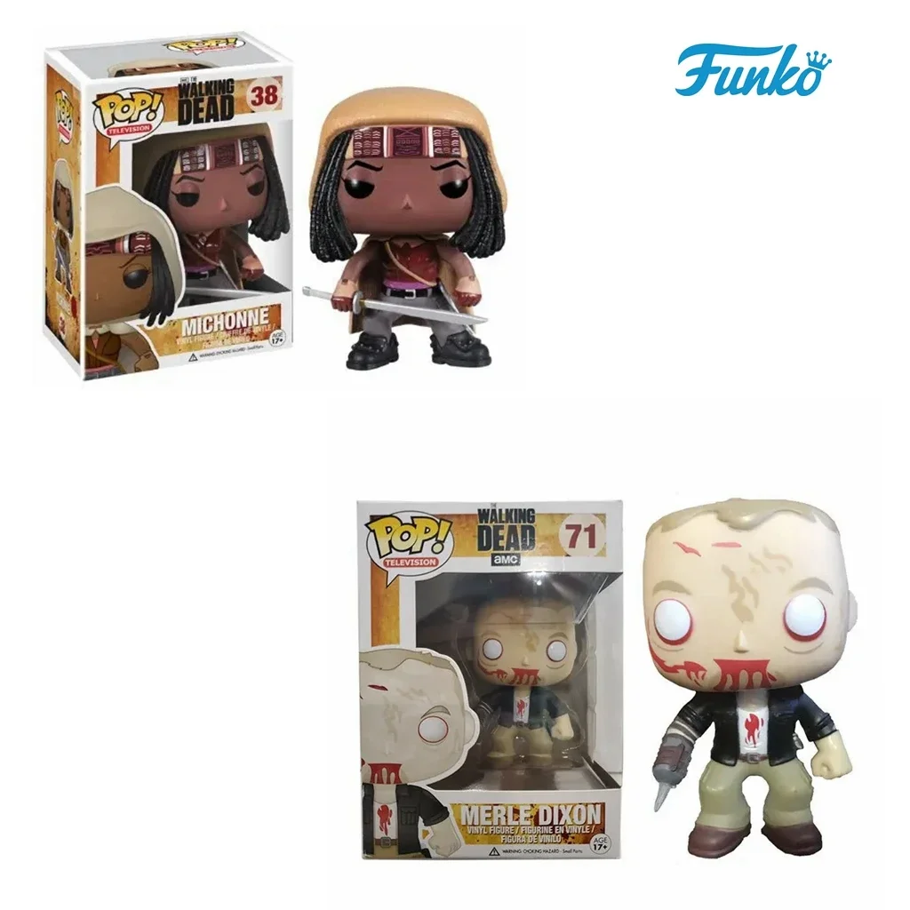 thumbnail image 4 of Figura de vinilo Funko POP Television WALKING DEAD MERLE DIXON 71# Michonne 38# Colección de muñecos Modelo Figuras Juguetes para niños, 4 of 5