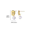 Boucles d'oreilles circulaires pour femmes, Vintage, Punk, Baroque, perles, Clip d'oreille en acier inoxydable, bijoux pour femmes, Imitation de perles, cadeau Mujer