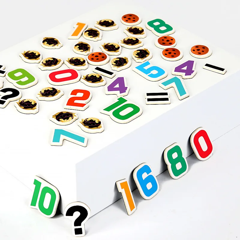 Montessori Toys Magnetic Biscuit Book Math Addition Subtraction Decomposition Learning Early Educational Toys for Children Kids