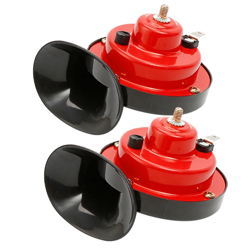 2pcs 12V Car Snail Dual-tone Car Horn Loud Signal Universal Electric Air  Horn Marine Boat Loud Alarm Kit for Motorcycle Auto - AliExpress