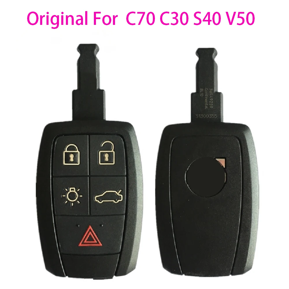 

OEM 5 Buttons For 2004 - 2013 Volvo C70 C30 S40 V50 Remote Key 434MHZ with Smart Entry 5WK49354 CBF 5WK49259 Keyless Go