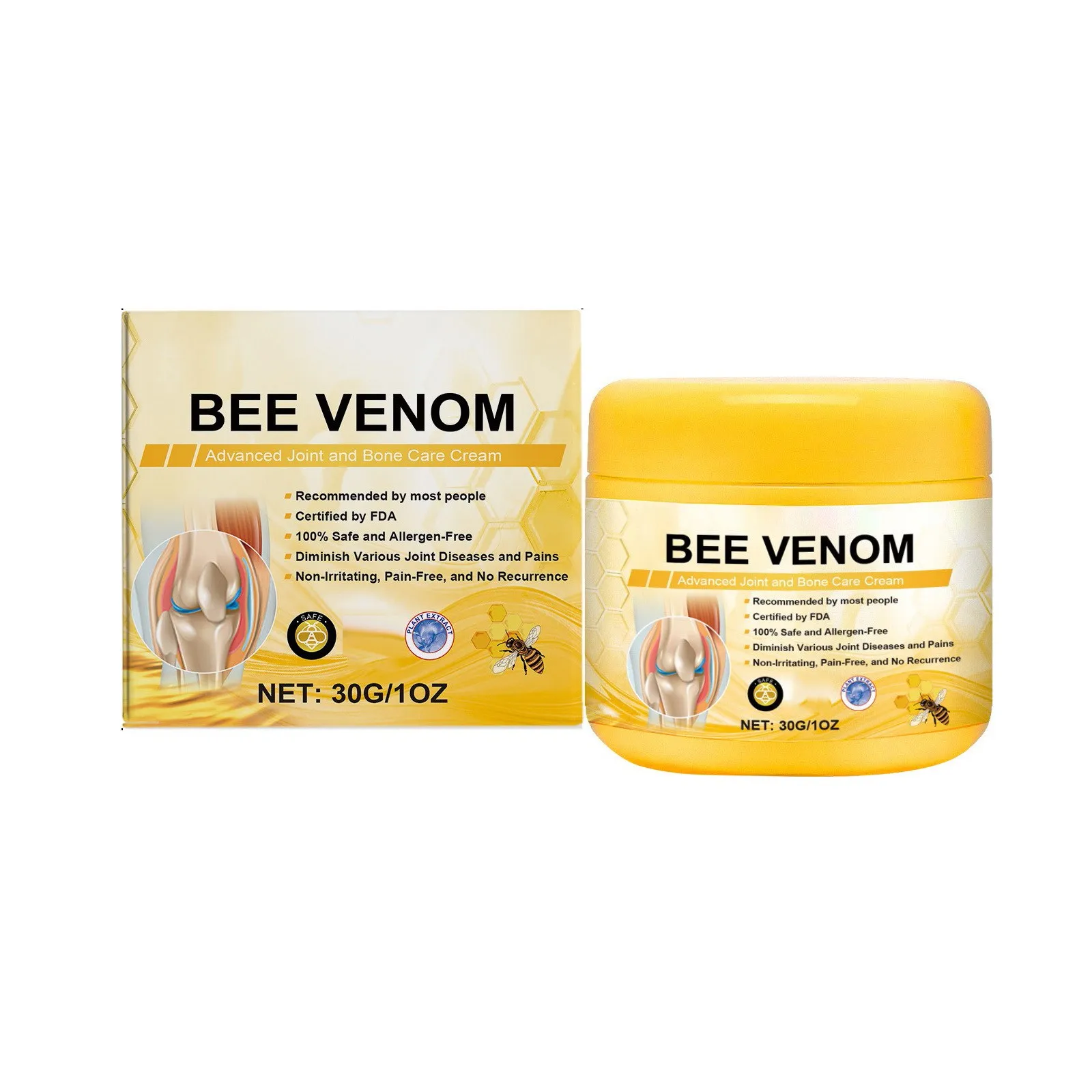 Bee Venoms Joint Care Cream Relieve Cervical Joint Soreness Massage Treatments Cream Bone Health Body Care Tools