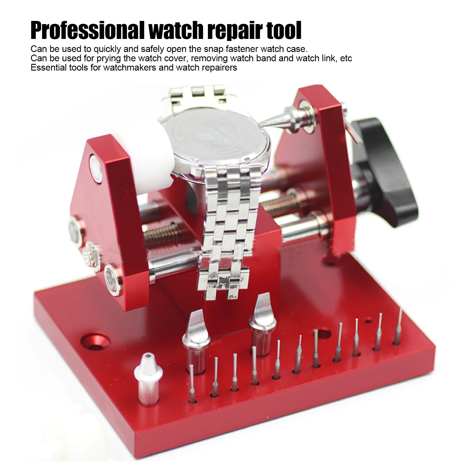 Red Steel 3/4/5 Spokes Star Watchmaker Screwdriver Watch Band Case