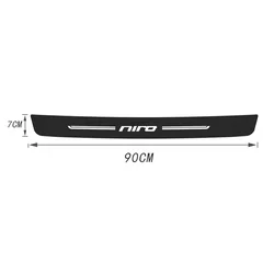Carbon Fiber Rear Bumper Protector Trim Strip - Anti-Scratch Cover Guard Sticker Sill Plate Accessory (Trunk 1pc)