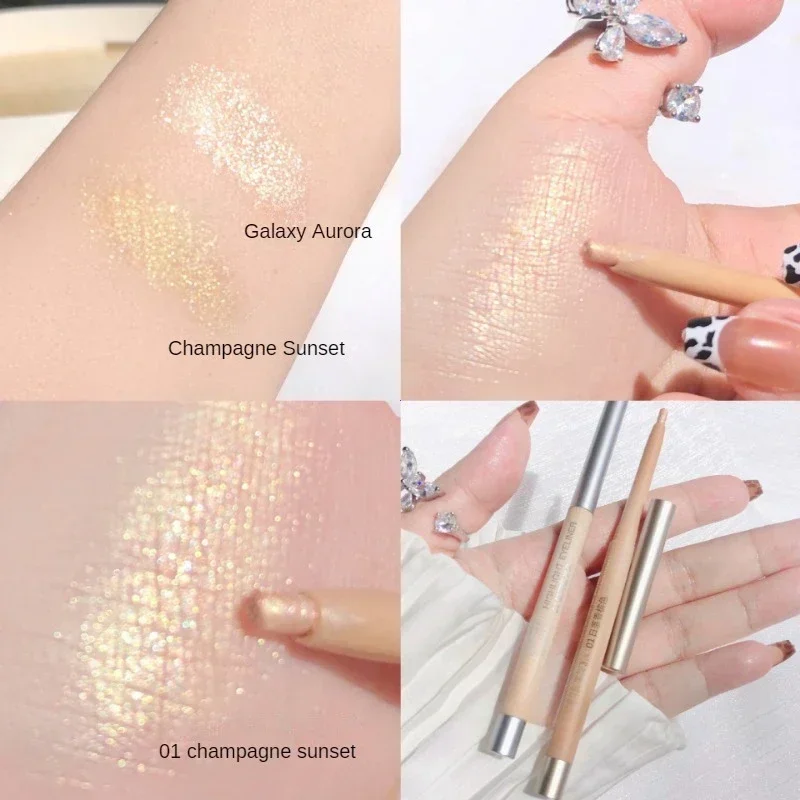 Shiny Chameleon Eyeliner Pencil Green Gold Purple Glitter Eye Shadow Lying Silkworm Pen Waterproof Beauty Cosmetics Women Makeup eyeshadow pencil eyeshadow pen eyeliner pencil eyeshadow eyeliner