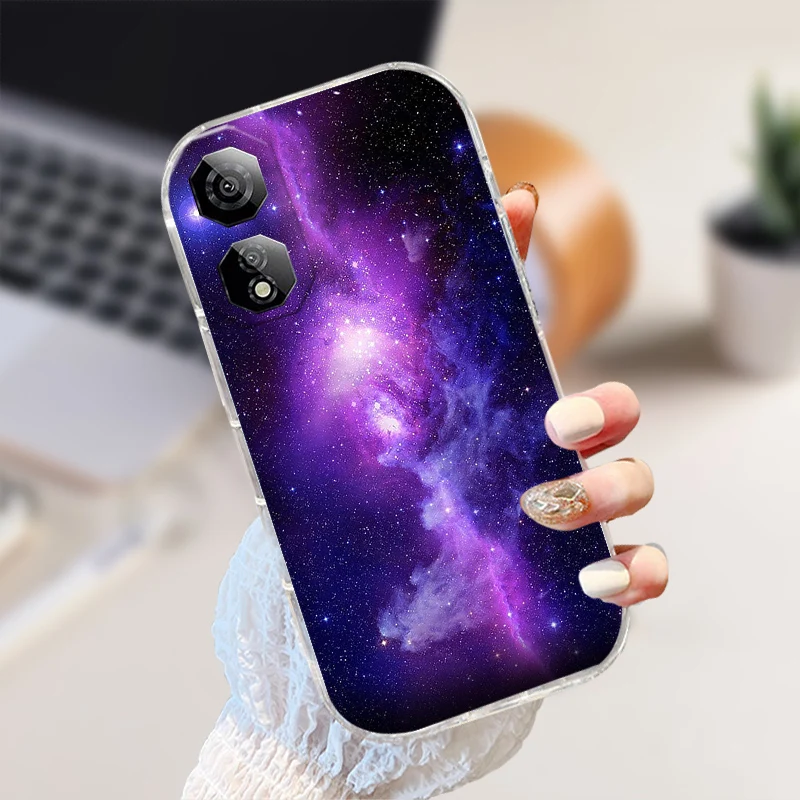 Shockproof Clear Silicone TPU Phone Case with Cute Animal Design