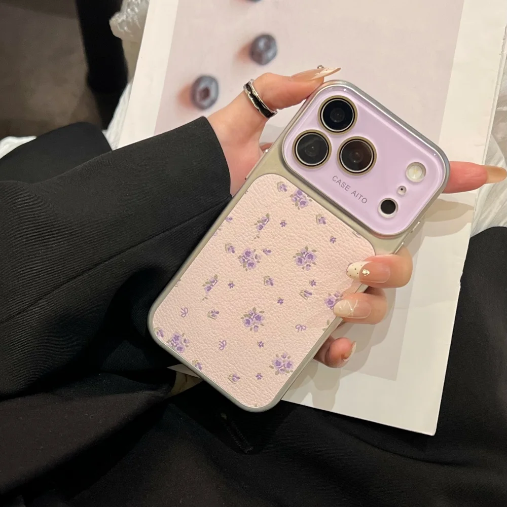 Luxury Floral Window Phone Case with Camera Protector - Shockproof Ultra Slim Design