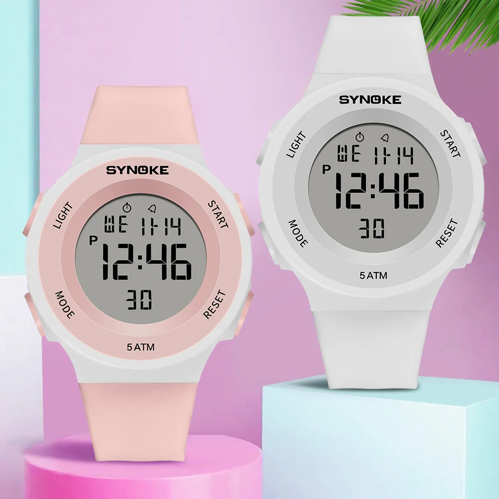 Digital Watch Lady Sports Wristband Multifunction Waterproof Chrono Outdoor Girls Fashion Student Men