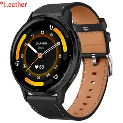 Premium Genuine Leather Watch Strap - Elegant Wristband for Smartwatches (20mm & 22mm) (Style 1 Black)