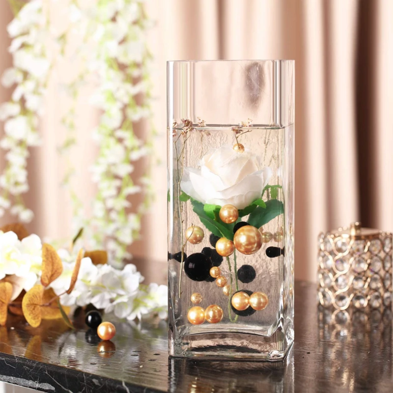 Floating Vase Pearl Includes Transparent Water Gels Assorted Sizes