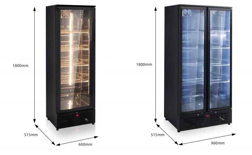 High-Class Single-Temperature Wine Cabinet Cooler 2 doors Commerccial glass wine drink display showcase Wine Refrigerator