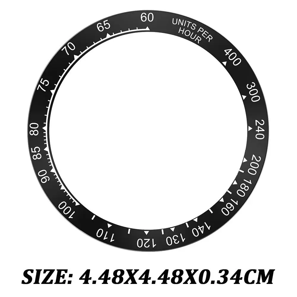 PC Watch Bezel Ring with Time Scale Protective Case Cover and Anti-Scratch Screen Protector