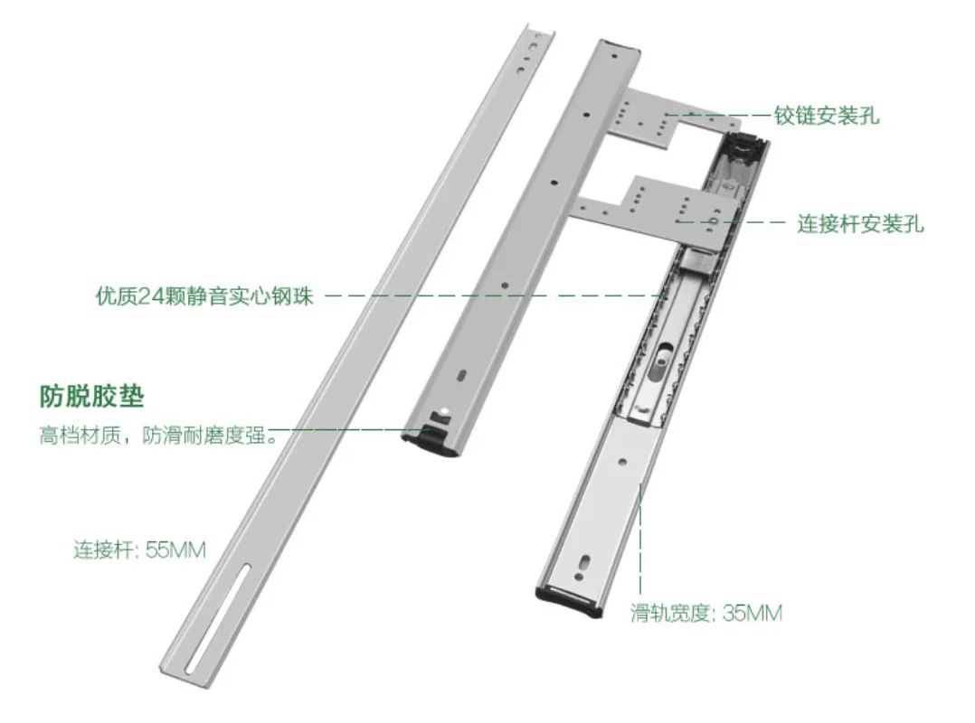 Coneal Folding Pocket Slide Pivot Door Hardware Inset Application Flipper TV Closet Cabinet Cupboard
