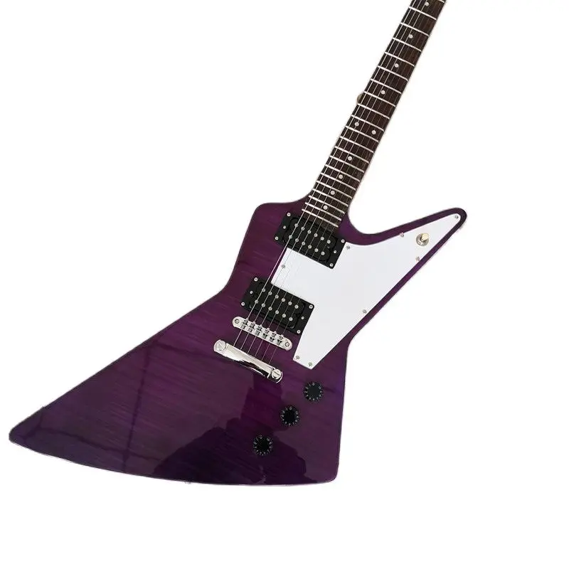 Purple Maple Veneer 6-string Electric Guitar 22 Frets Humbucker Pickups Customized Color Style Factory Outlet Free Shipping