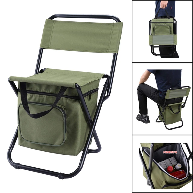 Portable outdoor folding ice bag chair with storage bag leisure camping  fishing chair - AliExpress