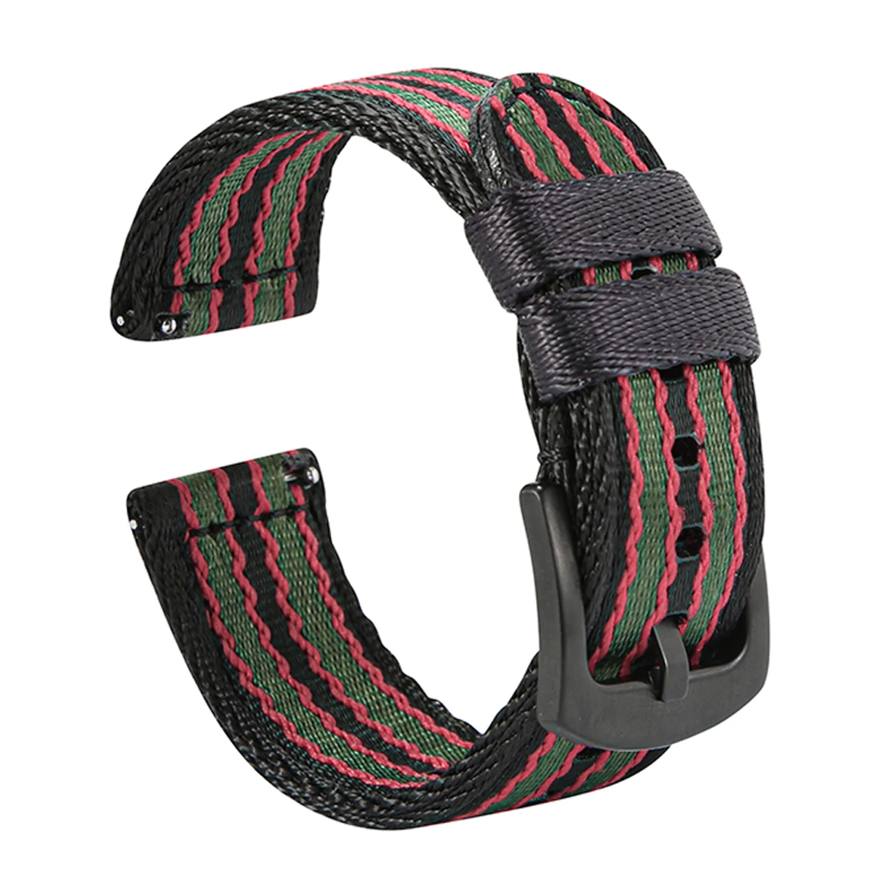 Premium Smooth Nylon Watch Strap - Woven Seatbelt Watchband with Quick Release