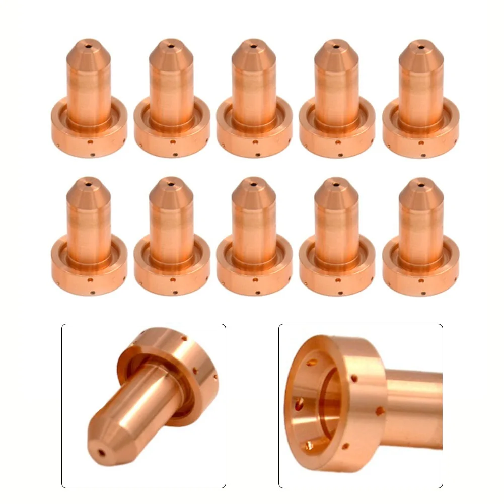 

10Pcs 9-8209 Nozzle Brass Tips 50/55A Standoff Fit For Thermal Dynamics SL60 SL100 Plasma Cutting Torch Tool Accessories