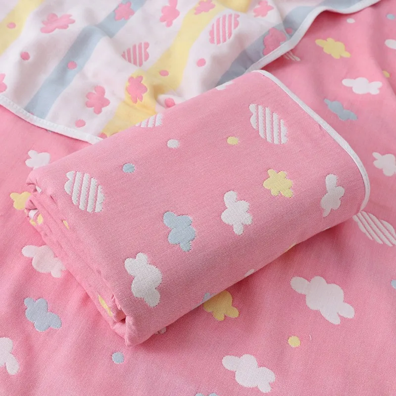 6 Layers Baby Blanket 100% Muslin Cotton Baby Swaddle Baby Warp Swaddle Infant Bedding Receiving Blankets Baby Bath 5 Sizes 2