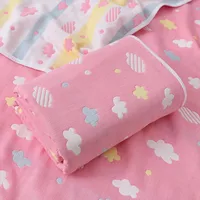 6 Layers Baby Blanket 100% Muslin Cotton Baby Swaddle Baby Warp Swaddle Infant Bedding Receiving Blankets Baby Bath 5 Sizes 2