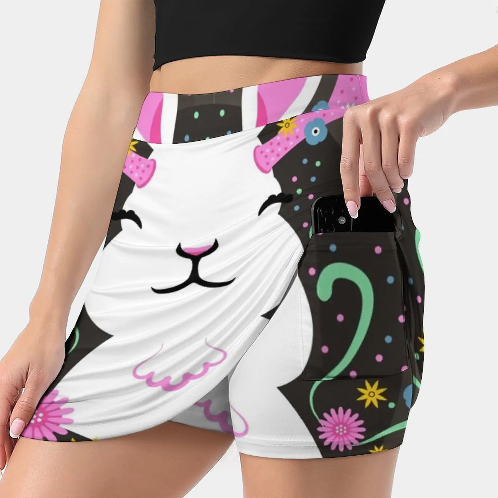 

Jackalope Women's skirt With Hide Pocket Tennis Skirt Golf Skirts Badminton Skirts Running skirts Jackalope Rabbit Antlers