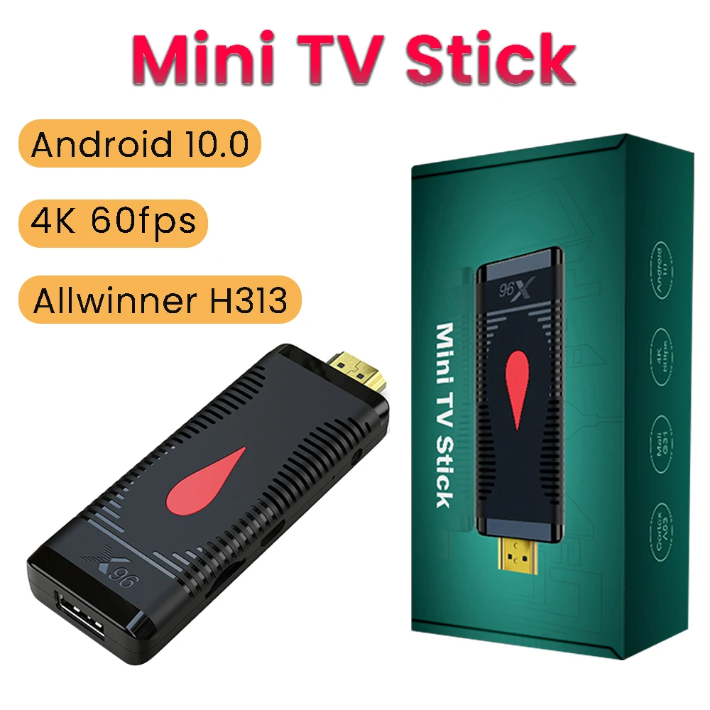 X96 mini TVSmart TV Stick Android 10 S400 H313 Cortex-A53 HDMI Quad Core,  2GB 16GB 4G Wi-Fi Play HD 4K 60fps 3D TV Iptv