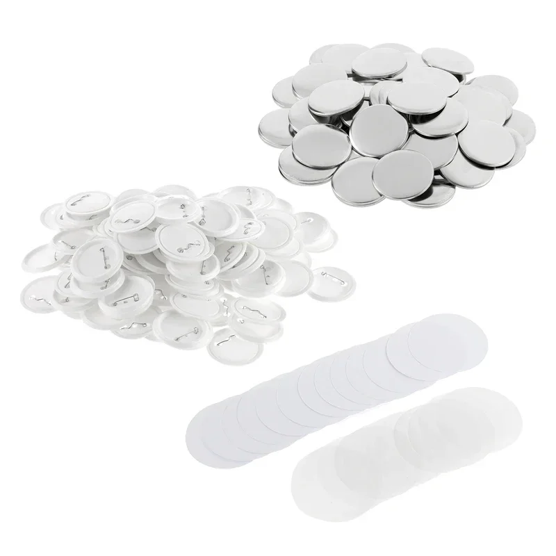 Badge Maker Button Maker Machine DIY 25/32/37/44/58MM Badge Pin Button Maker Machine with 200pcs Making Parts Circle Cutter Brooches Press Making Tool