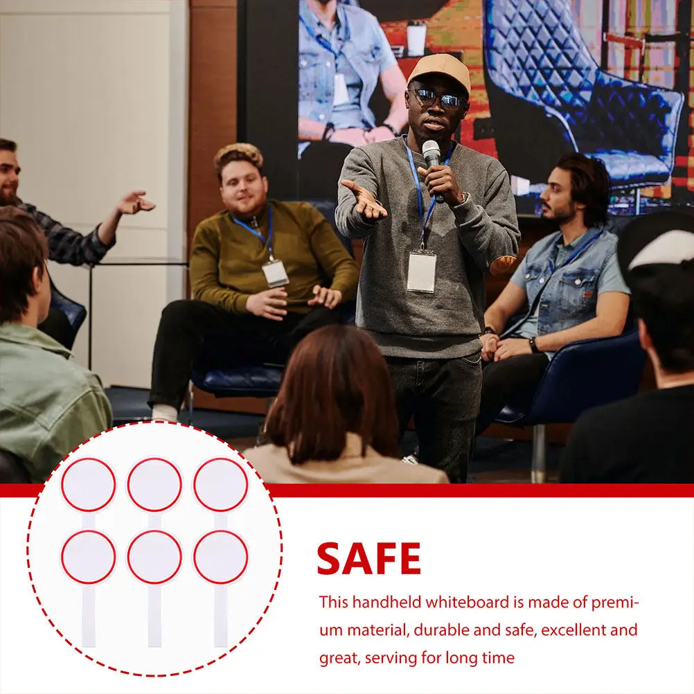 4Pcs 스코어보드 드라이 이레이즈 패들 휴대용 화이트보드 빈 쓰기 가능 보드 재사용 가능한 점수 쓰기 보드 투표 교실용