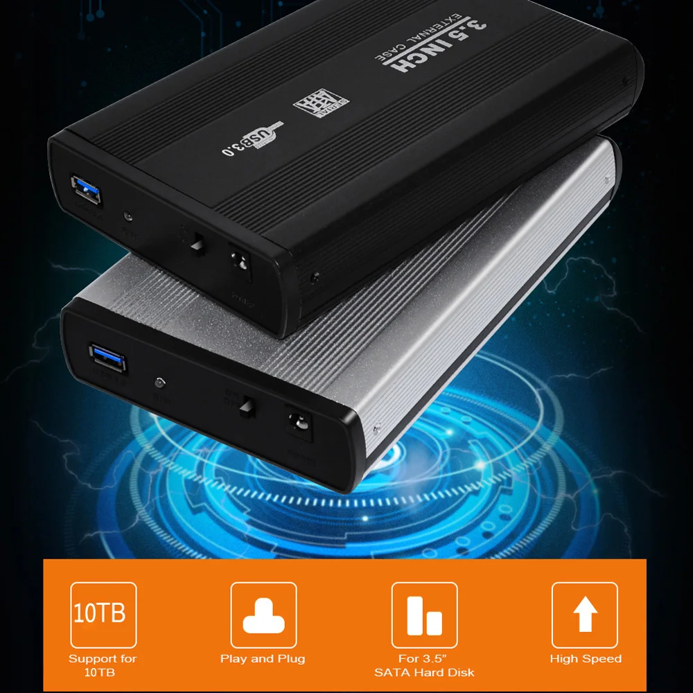DeepFox 3.5 Inch USB 2.0/3.0 SATA External HDD Disk Hard Drive Enclosure Case Type-C External Storage Box Support Hard Drive external hard drive case,hard drive enclosure,hard disk case,external hard drive box,hdd case enclosure