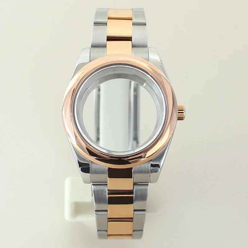 High-Quality 36mm/39mm Steel Watch Case with Sapphire Glass Bracelet