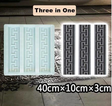 40cm/15.75in Muslim Traditional Garden Path Cement 3DCarving Geo Design Strong ABS Concrete Brick Three in One Classic Tile Mold