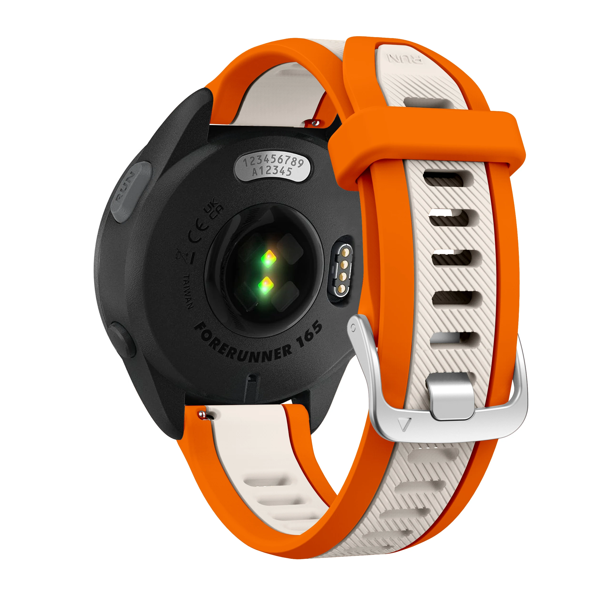 Sporty Two-Tone Quick Release Silicone Watch Strap, 20mm