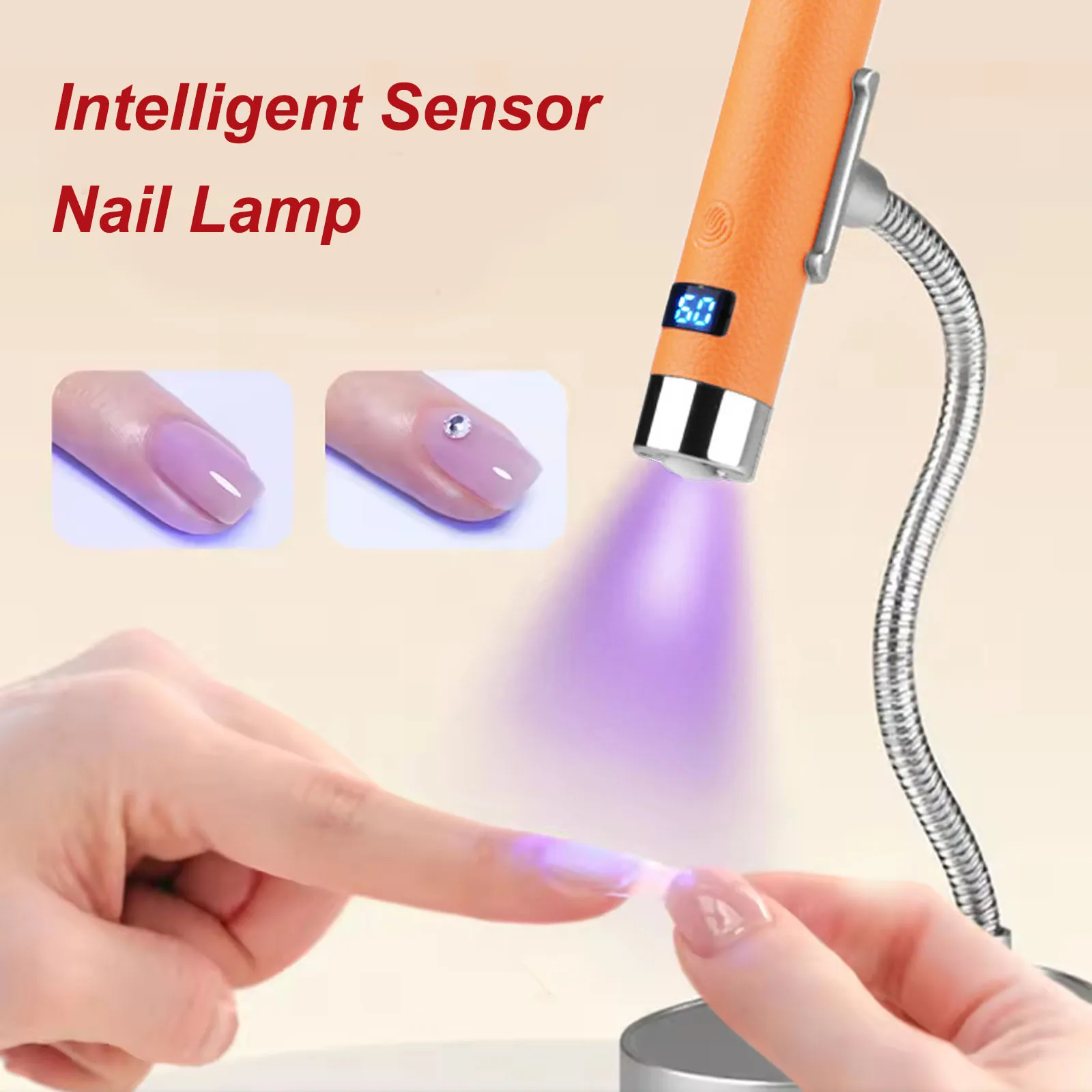 AI 센서 네일 램프 UV LED 미니 램프 충전식 무선 램프 데스크탑 및 핸드헬드 건조등 모든 네일 젤을 빠르게 경화