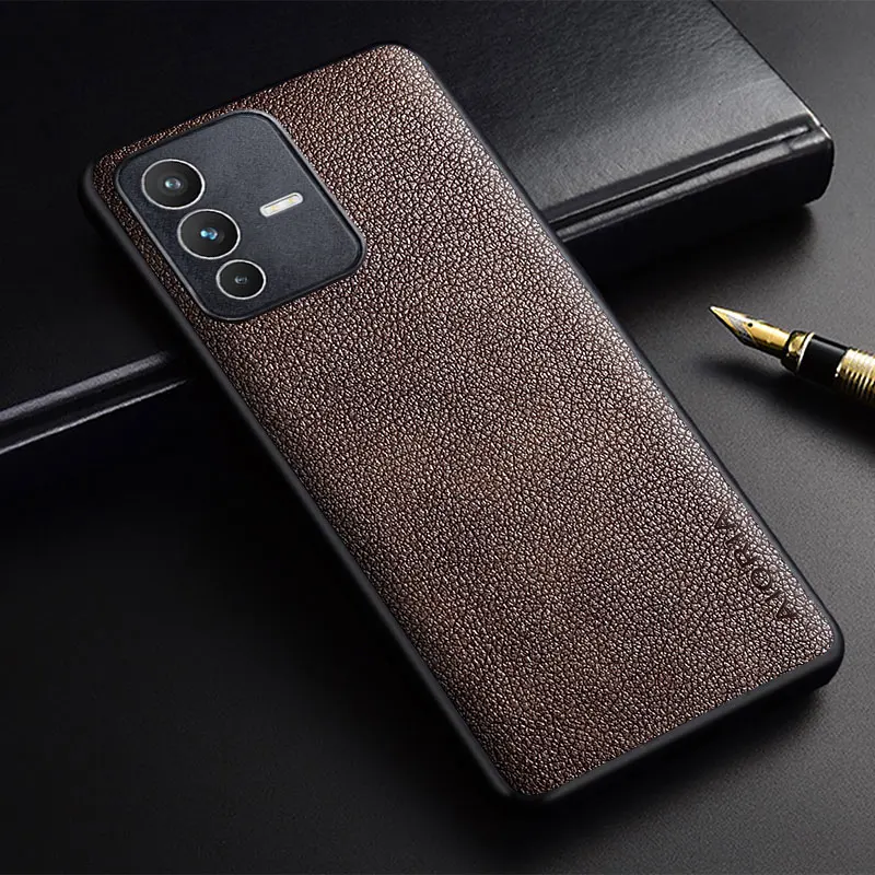 Luxury Phone Case for Vivo S12 V23 5G slim premium PU leather funda coque Business Style Cover |