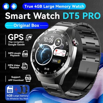 2025 Per Android iOS Orologio DT5pro Smart Watch 4GB Grande Memoria Navigazione GPS Lettore MP3/MP4 Scarica APP Sport trackr Smartwatch