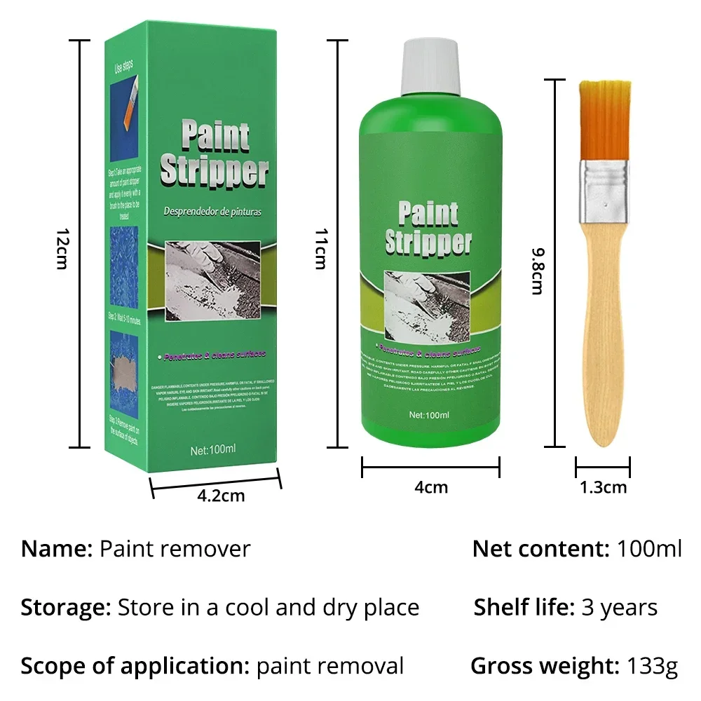 Auto Wheel Seamless Cleaning Scrape Paint Remover 100ml for Stripping Metal Surface Effective Care Efficient Treatment Wash Tool car scratch remover car cleaning agent