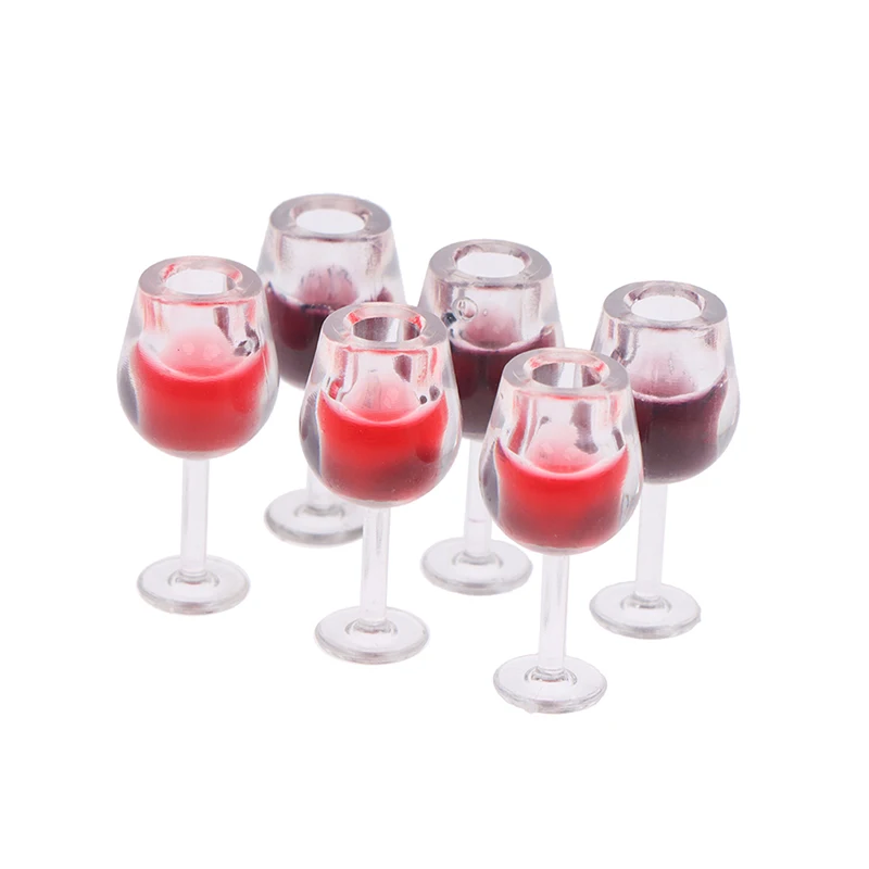 

2Pcs Mini Red Wine Cup Simulation Furniture Wine Glass Goblet for Doll House Decoration 1/12 Dollhouse Miniature Accessories