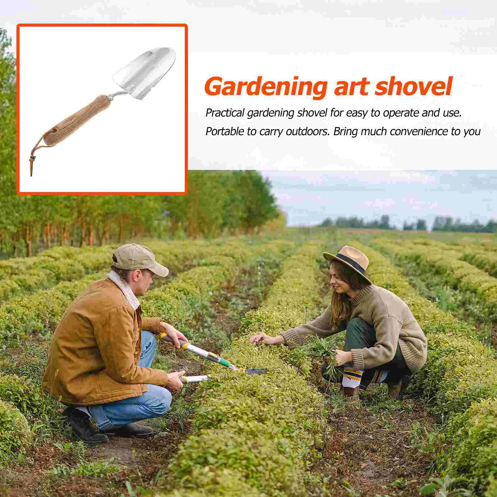 Stainless Steel Gardening Tools Scoop Weeding Trowel Compact Trowels