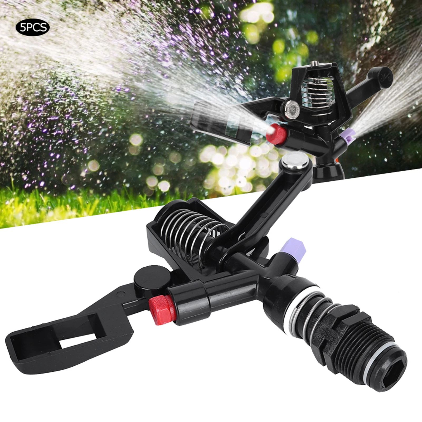 Nozzle Rotating Rocker Spraying Tool 3/4in DN20 Male Thread for Agricultural Irrigation Garden Nozzle Sprayer