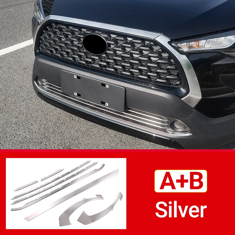 For Toyota Corolla Cross XG10 2021 2022 2023 Hybrid Car Racing Grills Front  Grille Trim Strips Cover Exterior Accessories - AliExpress