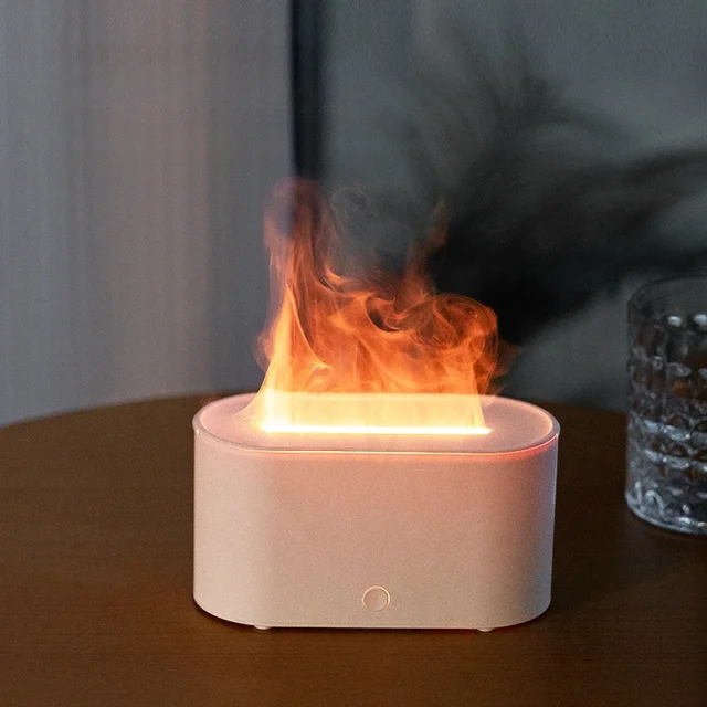New Mini Colorful Simulated Flame Aromatherapy Machine USB Desktop Home Flame Humidifier Aromatherapy 4
