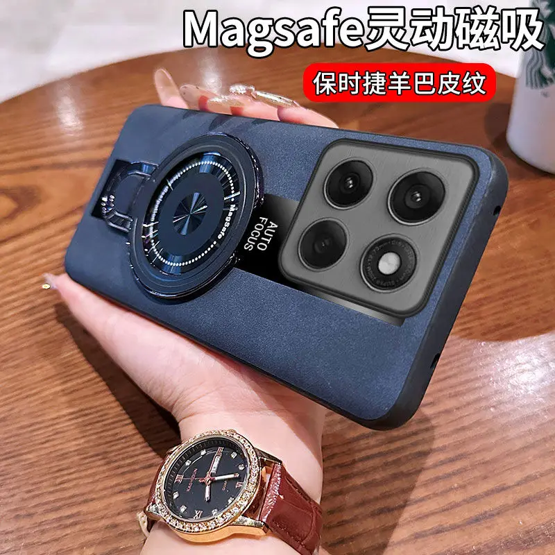 Fashionable Yangba Leather Porsche Skin-Friendly Anti-Fall Phone Case