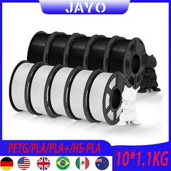 JAYO-filamento de impresora 3D PLA/PLA PLUS/PETG/Rainbow de alta velocidad, materiales de impresión 3D de 1,75mm, 10 rollos