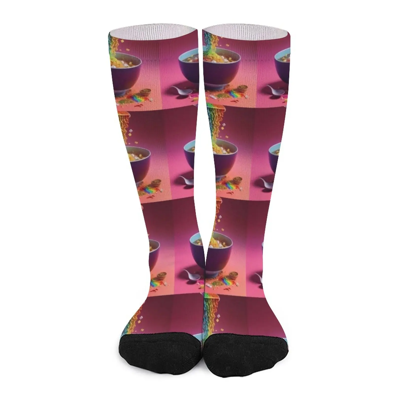 

rainbow ramen Socks Woman socks black socks Women socks